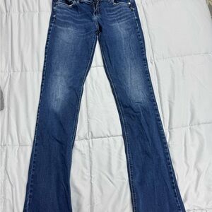 Silver Jeans Women's Flare Blue Denim x- tall long